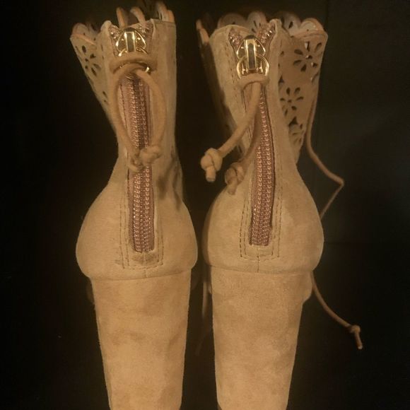 Rachel Zoe - Suede Peep Toe Bootie - Picture 4 of 7